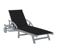 Vidaxl Chaise Longue De Jardin Avec Coussin Bois D'acacia Solide