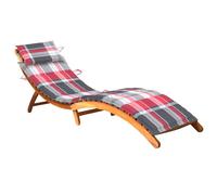 Vidaxl Chaise Longue De Jardin Avec Coussin Bois D'acacia Solide