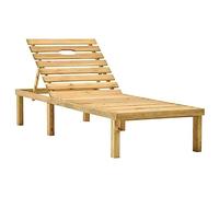 vidaXL Chaise Longue de Jardin Transat de Terrasse Bain de Soleil de Patio Chaise Longue d'Extérieur Transat de Jardin Bois de Pin Imprégné