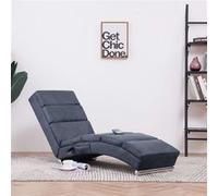 vidaXL Chaise Longue de Massage Mobilier de Salle de Séjour Meuble de Salon Chaise de Salon Chambre à Coucher Maison Intérieur Gris Similicuir Daim Gris G