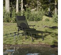 Chaise longue de pêche avec pieds à boue réglables pliable vert Vert G