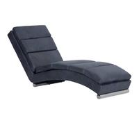 vidaXL Chaise longue Gris Similicuir daim