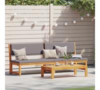 Vidaxl Chaise Longue Grise Avec Bois Naturel