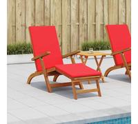 Vidaxl Chaise Longue Inclinable Et Pliable 2 Pcs Rouge