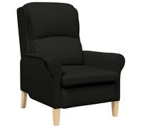 Vidaxl Fauteuil Moderne Noir Polyester Et Bois Taille Standard Durable