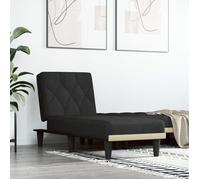vidaXL Chaise longue noir velours 352863