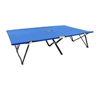 vidaXL Chaise Longue Pliable à 2 Personnes Lit de Jardin Lit de Terrasse Lit de Couchage Lit de Voyage de Plage Randonnée Portable Plage Extérieur Bleu Acier