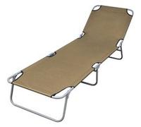 vidaXL Chaise longue pliable avec dossier réglable Taupe44294 marron G