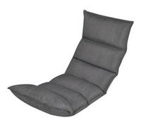 Chaise longue pliable de sol Gris Tissu