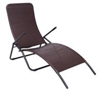 Vidaxl Chaise Longue Pliable Rotin Synthã©Tique Marron Marron