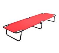 Chaise Longue Pliable Acier Rose Transat Lit de Camping Plage Jardin vidaXL