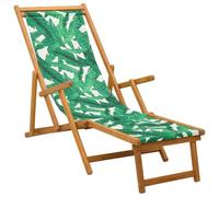 vidaXL Chaise Longue Pliante 3 Position Bois d'eucalyptus Massif, Transat en Eucalyptus d'extérieur, Chaise Lounge Confortable, Hauteur réglable, mobilier Moderne pour se détendre