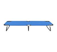 vidaXL Chaise longue pliante bleu acier