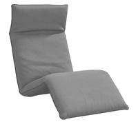 vidaXL Chaise Longue Pliante Gris 175x54x8,5 cm Tissu Oxford, transat, Chaise de Sol, Chaise Gaming au Sol, fainéante, Chaise Longue Pliable