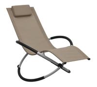 vidaXL Chaise longue pour enfants Acier Taupe
