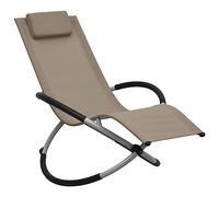 vidaXL Chaise Longue pour Enfants Chaise Longue de Jardin Chaise Longue de Patio Chaise Longue de Terrasse Arrière-Cour Extérieur Balcon Acier Taupe