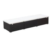 Vidaxl Chaise Longue Avec Coussin Résine Tressée Marron Marron