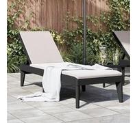 Vidaxl Chaise Longue Anthracite 186x60x29 Cm Pp Gris