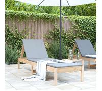 vidaXL Chaise Longue, Siège avec Dossier Réglable, Bain de Soleil, Transat de Jardin Piscine Terrasse Patio, Scandinave, 825065