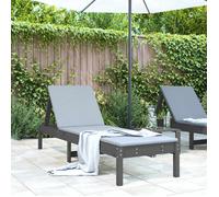 vidaXL Chaise Longue, Siège avec Dossier Réglable, Bain de Soleil, Transat de Jardin Terrasse Balcon, Scandinave, Gris Bois 825069