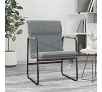 Chaise Longue Siège Fauteuil Salle de Séjour Salon Gris Clair Tissu vidaXL
