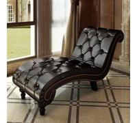 vidaXL Chaise longue Marron similicuir – dossier réglable & antidérapant