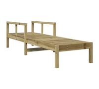 vidaXL Chaise Longue, Transat avec Dossiers Réglables et Accourdoirs, Bain de Soleil Jardin Piscine Terrasse Extérieur, Bois 832542