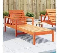 Vidaxl Chaise Longue Cire Marron 199,5x62x55 Cm Bois Massif De Pin