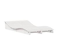 vidaXL Chaise Longue, Transat de Patio, Lit de Repos de Jardin, Bain de Soleil Piscine Terrasse Balcon, Moderne, Blanc Bois Massif de Pin