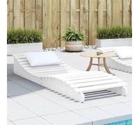 VidaXL 832574 chaise d'extérieur Linge Siège rembourré Bois de pin Blanc