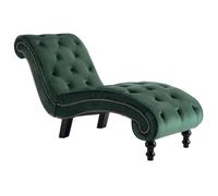 vidaXL Chaise longue Velours Vert