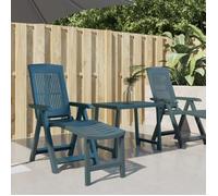 vidaXL Chaise longue vert plastique 364706