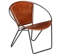 Vidaxl Chaise Marron Cuir Véritable