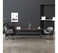 Chaise Pivotante de Salle à Manger Chaise à Dîner Siège de Cuisine Chaise de Repas Siège à Dîner Bureau Intérieur Maison Gris Tissu