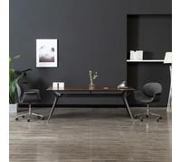 Vidaxl Chaise Pivotante À Manger Gris Tissu Gris