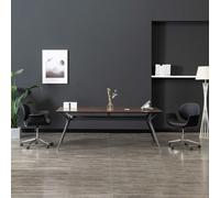 Chaise Pivotante De Salle À Manger Noir Similicuir Noir
