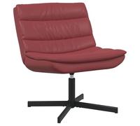 vidaXL Chaise pivotante Bordeaux 63 x 75 x 76 cm PU, Canapé de Salon, Chaise Pivotante Moderne, PU Ergonomique, Salon Rotatif Ajustable, Design Chic Fonctionnel