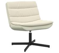 vidaXL Chaise Pivotante Crème Faux Cuir Moyenne Pivotante
