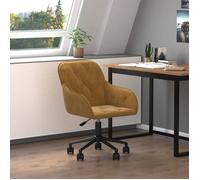 Chaise Pivotante de Bureau Gris Foncé Velours Chaise d'Ordinateur Siège vidaXL