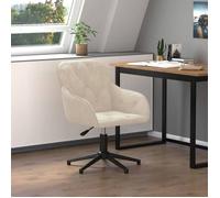 vidaXL Chaise pivotante de bureau 344865 Velours crème
