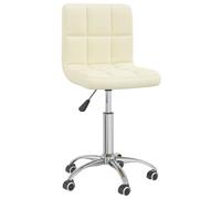 Chaise pivotante de bureau Crème Tissu334315