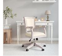 vidaXL Chaise Pivotante de Bureau, Fauteuil avec Dossier et Hauteur Réglables, Siège Rembourré avec Roulettes, Meuble 344478