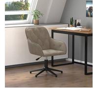 vidaXL Chaise de bureau pivotante 344856 Gris clair velours