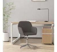 Chaise pivotante de bureau Gris foncé Tissu344713