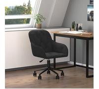 vidaXL Chaise pivotante de bureau 344873 Velours noir