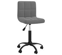 vidaXL Chaise pivotante de salle à manger Chaise à dîner Hauteur réglable velours gris foncé