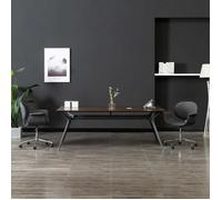 vidaXL Chaise pivotante de salle à manger 287394 Tissu gris Intérieur