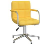 Vidaxl Chaise Pivotante De Salle À Manger Jaune Moutarde Tissu Jaune