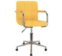 Vidaxl Chaise Pivotante De Salle À Manger Jaune Moutarde Tissu Jaune