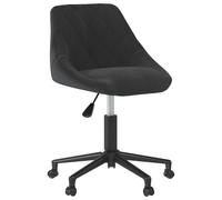 Vidaxl Chaise Pivotante De Salle À Manger Noir Velours Noir